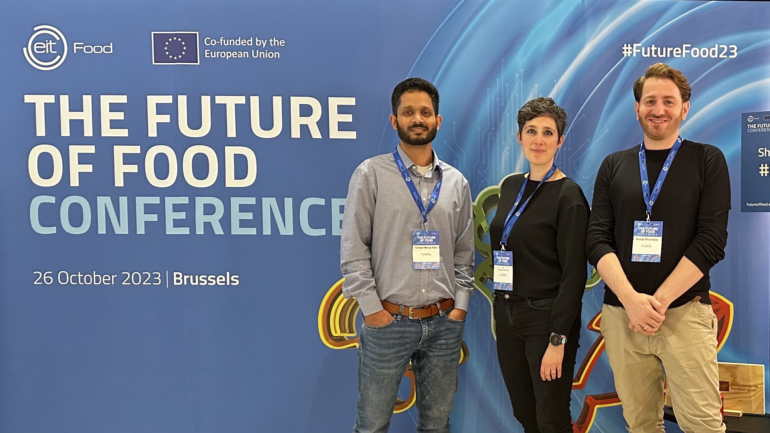 CinSOIL co-founders at the Future of Food conference 2024 in Bruxelles