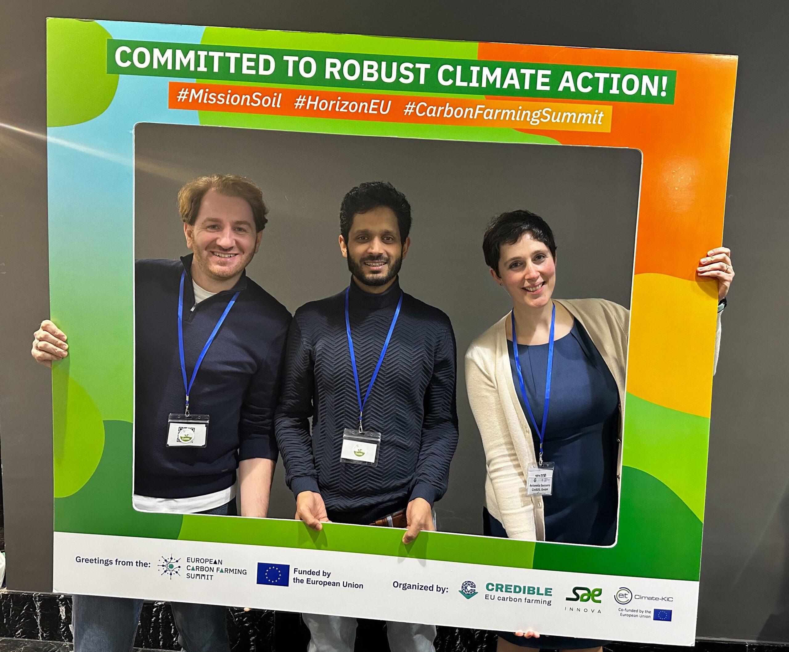 CinSOIL Co-Founders in Valencia at the EU Carbon Farming Summit, March 2024