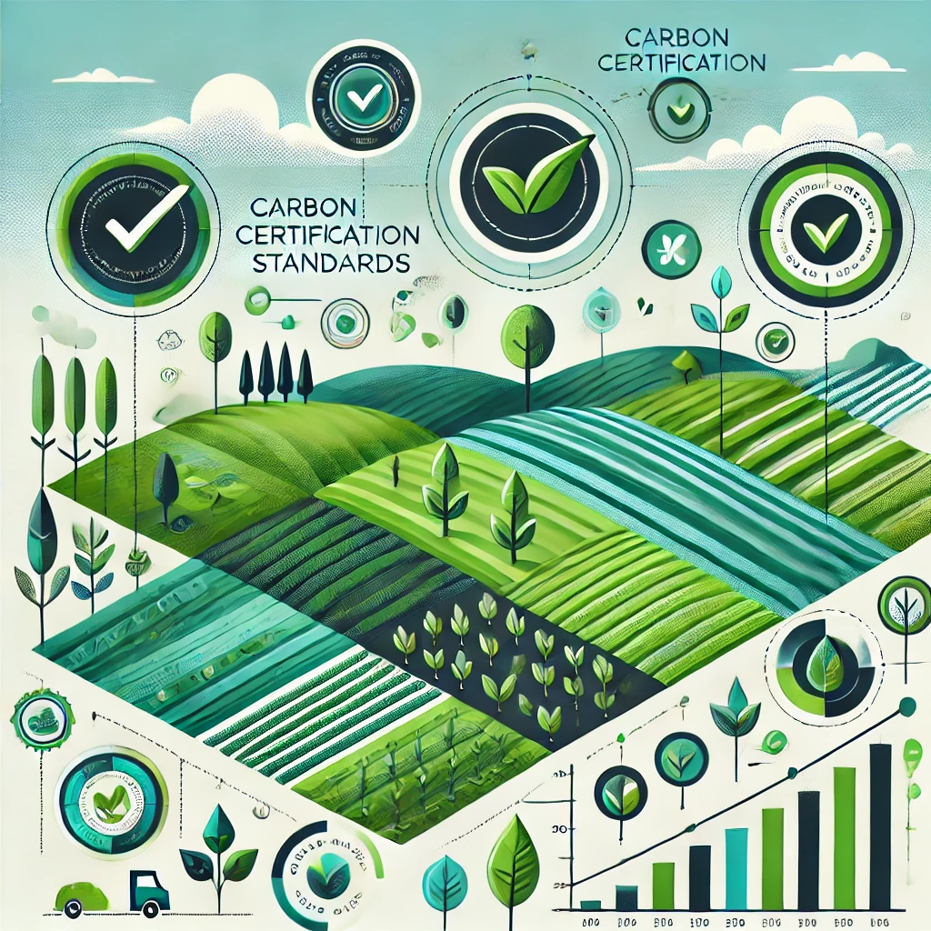 Generated with DALL·E. A modern infographic-style illustration featuring a vibrant agricultural landscape