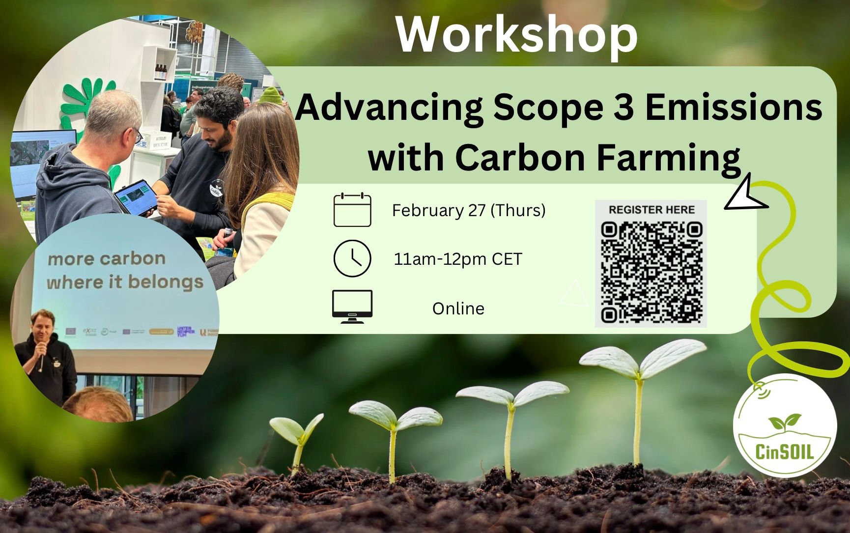 CinSOIL workshop on advancing scope 3 emissions with carbon farming